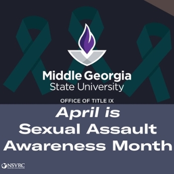 Sexual assault awareness month graphic.